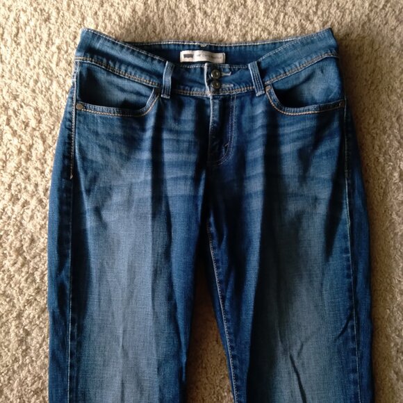 Levi's 529 Curvy Bootcut Blue Medium Wash Denim Jeans W29 L32 Size 8 - Picture 2 of 6